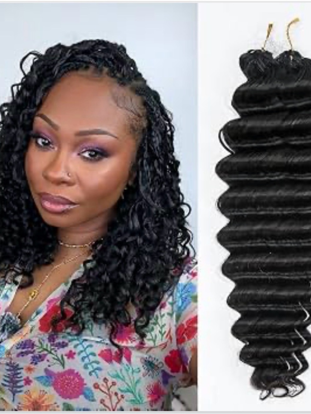 Feather Crochet Human Hair Deep Wave 120G 100 Strands 20 Inch NEW